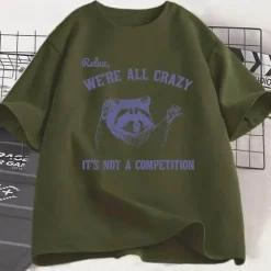 Lustiges Baumwoll-T-Shirt - Relax Were All Crazy