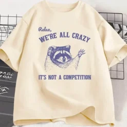 Lustiges Baumwoll-T-Shirt - Relax Were All Crazy