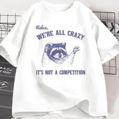 Lustiges Baumwoll-T-Shirt - Relax Were All Crazy