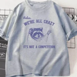 Lustiges Baumwoll-T-Shirt - Relax Were All Crazy