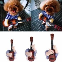 Lustiges Hundegitarrenkostüm – Musikalisches Haustier-Outfit