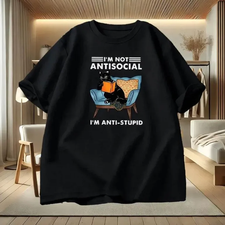 Lustiges T-Shirt „I Am Not Antisocial“ – humorvolles Social Statement T-Shirt