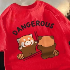 Lustiges Waschbär-Spiegel-T-Shirt – Grafik-Tier-T-Shirt