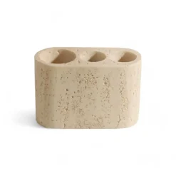 Luxe Sandstone Bathroom Set - Elegant Bath Accessories Collection