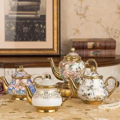 Luxuriöse Teekanne aus Porzellan mit Filter – Teekanne mit großem Fassungsvermögen