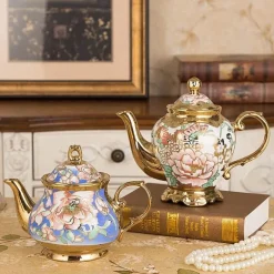 Luxuriöse Teekanne aus Porzellan mit Filter – Teekanne mit großem Fassungsvermögen