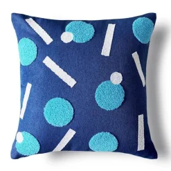 Luxuriöser, blauer getufteter Kissenbezug – bestickte Heimdekoration, 45 x 45 cm, 30 x 50 cm