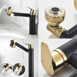 Luxuriöser drehbarer Wasserhahn – elegante Küchen- und Badezimmerarmatur