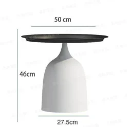 Luxuriöser nordischer Beistelltisch mit Eisen-Metallhalterung