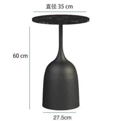 Luxuriöser nordischer Beistelltisch mit Eisen-Metallhalterung