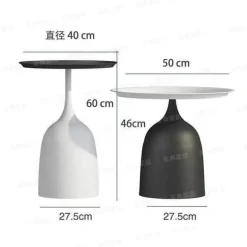Luxuriöser nordischer Beistelltisch mit Eisen-Metallhalterung