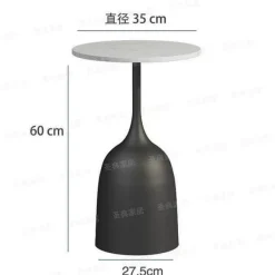 Luxuriöser nordischer Beistelltisch mit Eisen-Metallhalterung