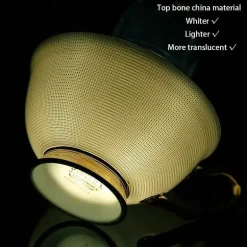 Luxuriöses Kaffeetassen-Set aus Knochenporzellan – 200 ml Tasse mit Untertasse und Löffel