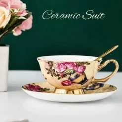 Luxuriöses Kaffeetassen-Set aus Keramik – ideal für Tee und als Geschenk