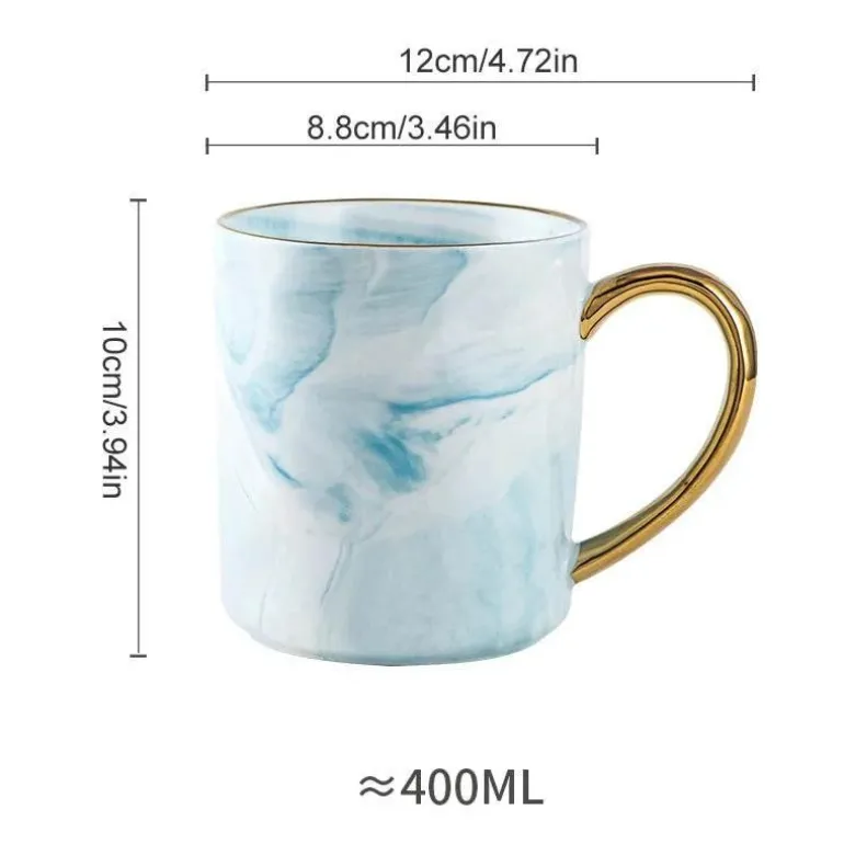 Luxuriöses Kaffeetassen-Set mit Goldrand – Elegantes Geschenk für Paare