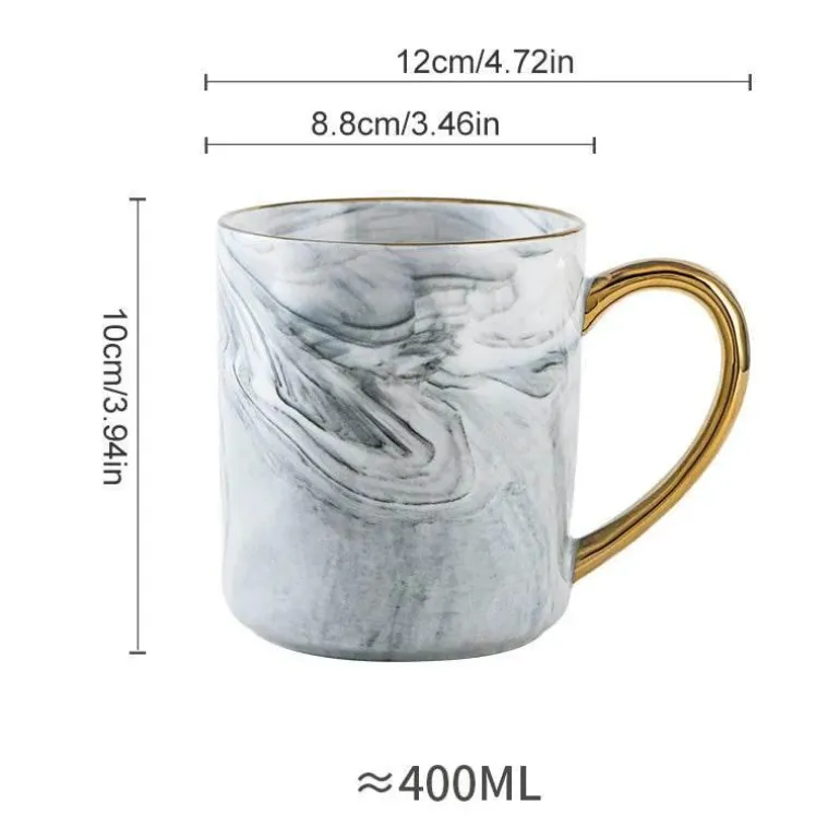 Luxuriöses Kaffeetassen-Set mit Goldrand – Elegantes Geschenk für Paare
