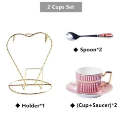 Luxuriöses Tee- und Kaffeeset aus Bone China – Elegantes Trinkgeschirr aus goldfarbenem Porzellan