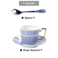 Luxuriöses Tee- und Kaffeeset aus Bone China – Elegantes Trinkgeschirr aus goldfarbenem Porzellan