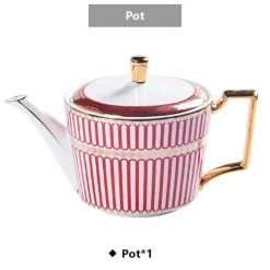 Luxuriöses Tee- und Kaffeeset aus Bone China – Elegantes Trinkgeschirr aus goldfarbenem Porzellan