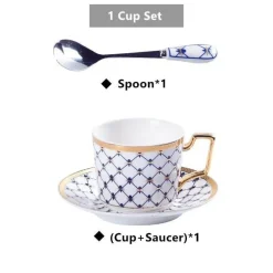 Luxuriöses Tee- und Kaffeeset aus Bone China – Elegante Kanne und Tassen aus goldfarbenem Porzellan