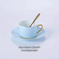 Luxuriöses Tee- und Kaffeeset aus Porzellan – Teekanne mit Tassen aus Bone China