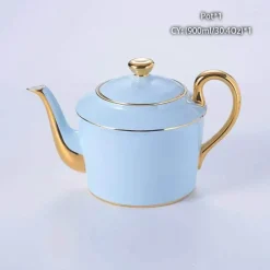 Luxuriöses Tee- und Kaffeeset aus Porzellan – Teekanne mit Tassen aus Bone China