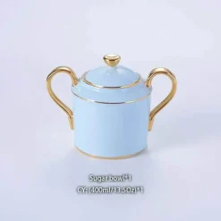 Luxuriöses Tee- und Kaffeeset aus Porzellan – Teekanne mit Tassen aus Bone China