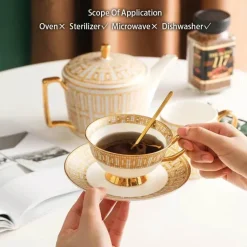 Luxuriöses Teeservice aus Bone China – Hochwertiges Teeservice aus königlichem Porzellan