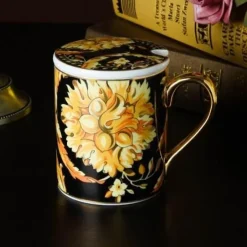 Luxuriöses Teetassen-Set aus Bone China – Elegante Kaffeetassen im europäischen Stil