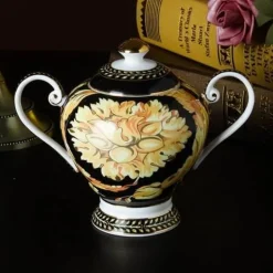 Luxuriöses Teetassen-Set aus Bone China – Elegante Kaffeetassen im europäischen Stil