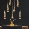 Luxury Crystal Pendant Lights - Elegant Melting Glass Design
