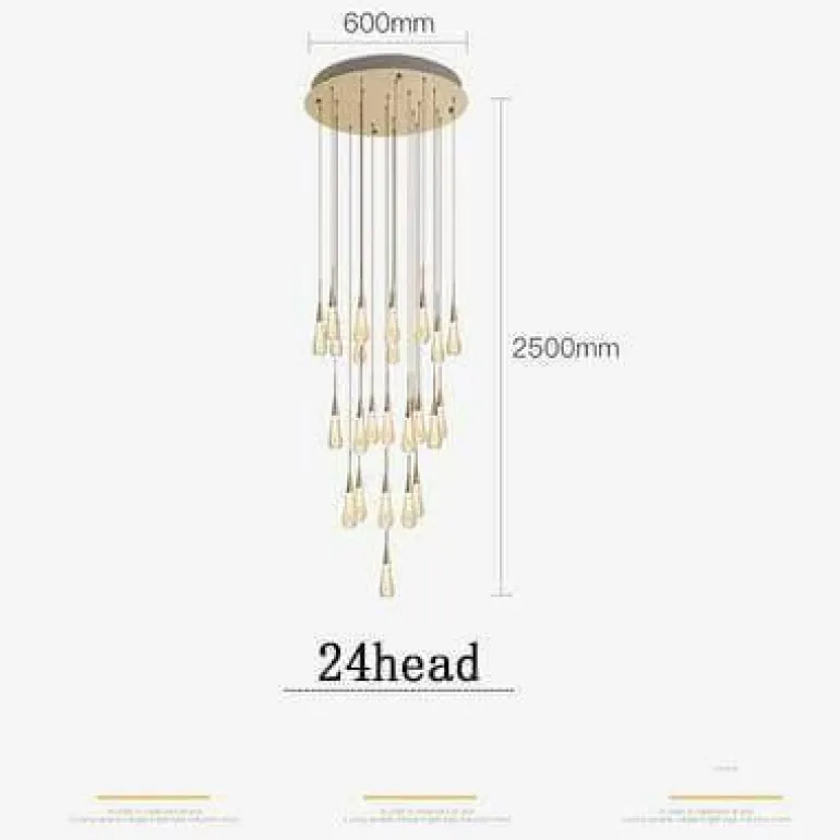Luxury Crystal Pendant Lights - Elegant Melting Glass Design