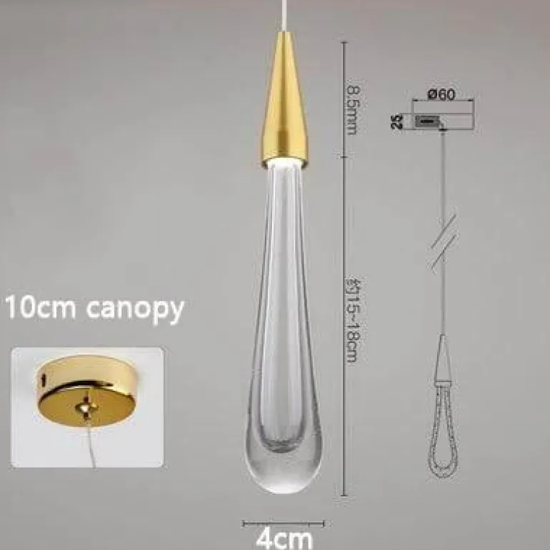 Luxury Crystal Pendant Lights - Elegant Melting Glass Design