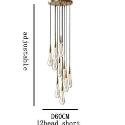 Luxury Crystal Pendant Lights - Elegant Melting Glass Design
