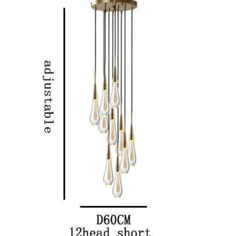 Luxury Crystal Pendant Lights - Elegant Melting Glass Design