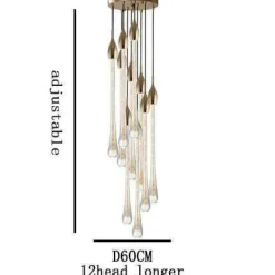 Luxury Crystal Pendant Lights - Elegant Melting Glass Design