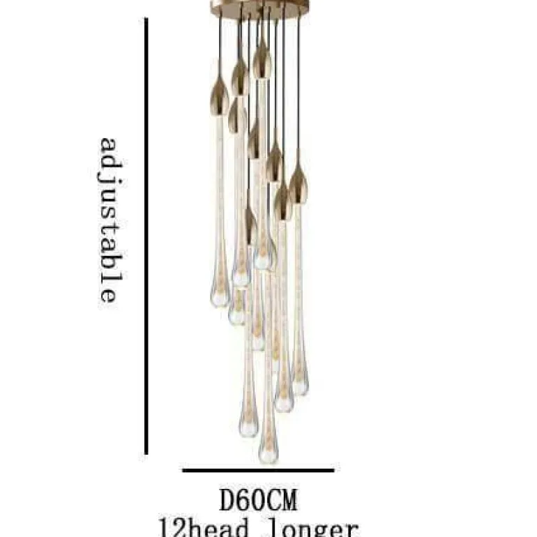 Luxury Crystal Pendant Lights - Elegant Melting Glass Design