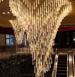Luxury Crystal Pendant Lights - Elegant Melting Glass Design