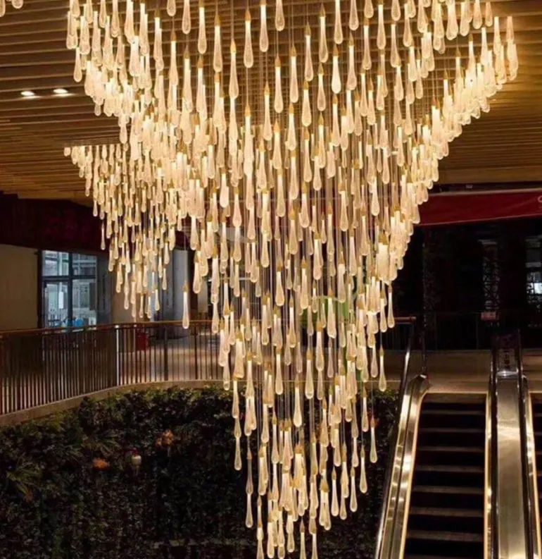 Luxury Crystal Pendant Lights - Elegant Melting Glass Design