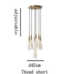 Luxury Crystal Pendant Lights - Elegant Melting Glass Design