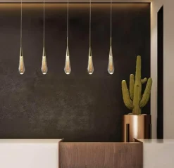 Luxury Crystal Pendant Lights - Elegant Melting Glass Design