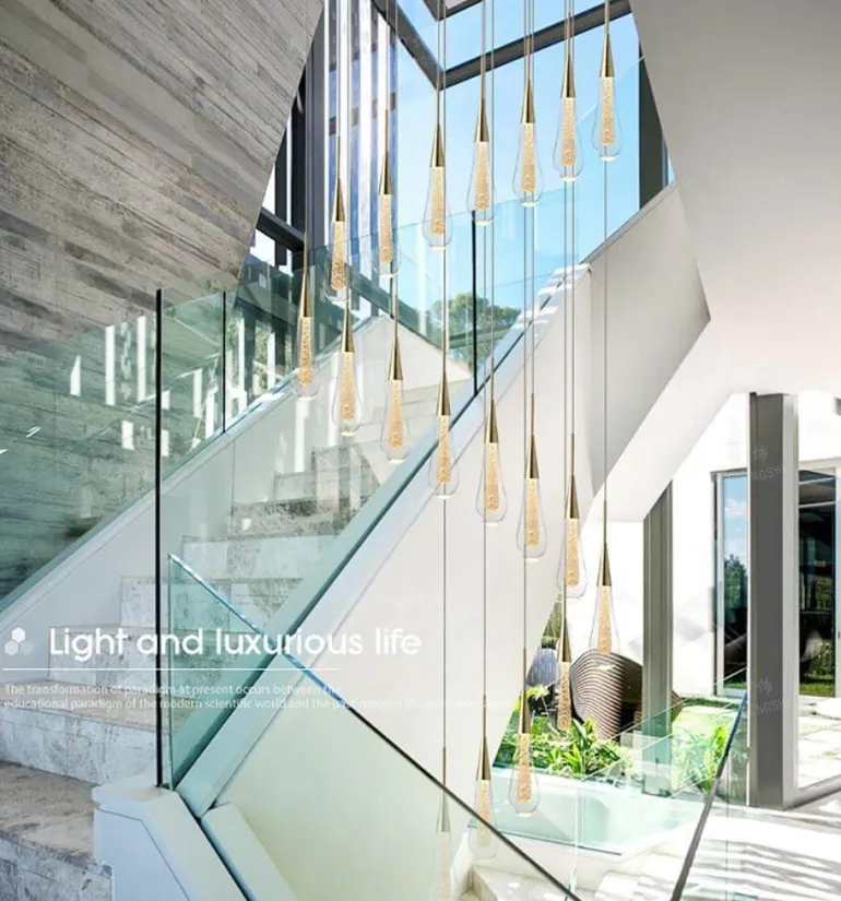 Luxury Crystal Pendant Lights - Elegant Melting Glass Design