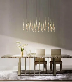 Luxury Crystal Pendant Lights - Elegant Melting Glass Design