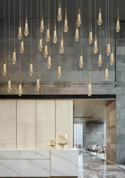 Luxury Crystal Pendant Lights - Elegant Melting Glass Design
