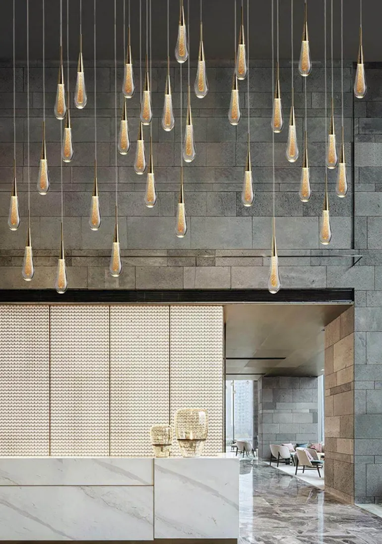 Luxury Crystal Pendant Lights - Elegant Melting Glass Design