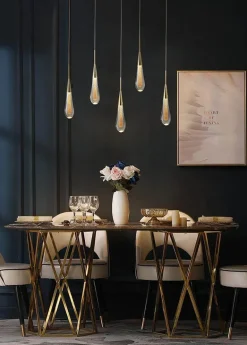Luxury Crystal Pendant Lights - Elegant Melting Glass Design