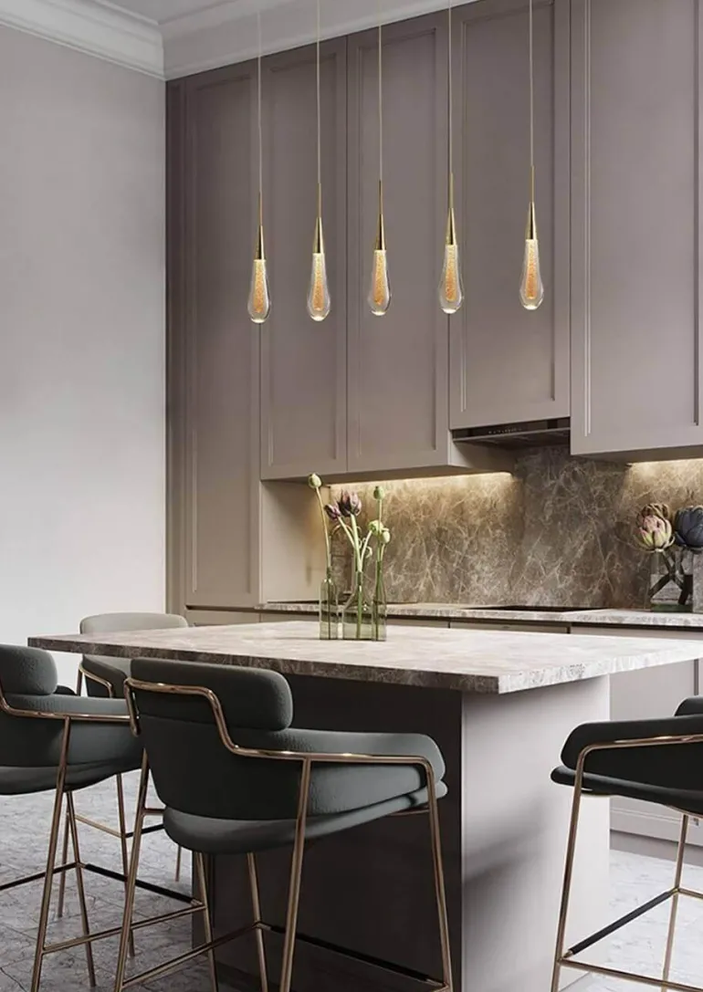 Luxury Crystal Pendant Lights - Elegant Melting Glass Design
