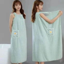 Luxury Velvet Bathrobe - Quick Absorb Wearable Design