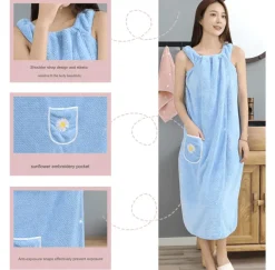 Luxury Velvet Bathrobe - Quick Absorb Wearable Design