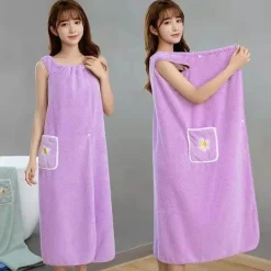 Luxury Velvet Bathrobe - Quick Absorb Wearable Design